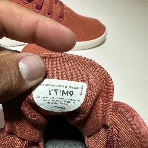 Allbirds Tree Toppers Mens 9 Orange High Top Lace Up Sneakers TT (269 Box 30) - Picture 7 of 9